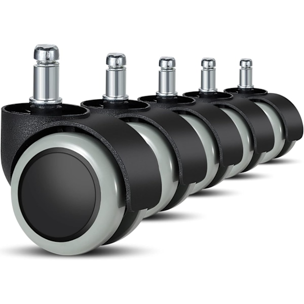 Kontorstolhjul sett med 5 - 11mmX20mm erstatningshjul for harde gulv, brukt for spillstoler, kontorstoler, kontorstolhjul for å beskytte gulvet, v