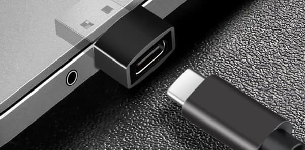 Pakke med 5 Sorte USB C Hun til USB Han Adapter, Hurtig Opladning og Dataoverførsel, Adapter til iPhone 12/13