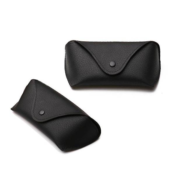 2 stk. Brilleetuier Klassisk Oxford-stoff Litchi-korn Anti-trykk Solbrilleboks Black