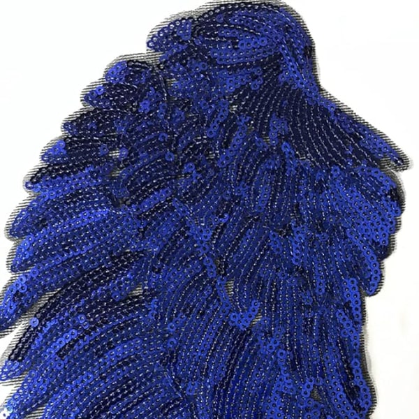 Englevinger Paljettmerke (Blå) - Broderte Vingeklistremerker Jakke Jeans T-skjorte Klær Kamuflasjeklær