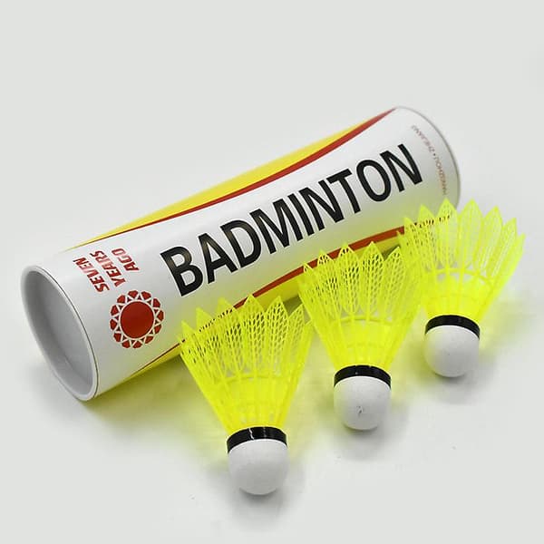 6 stk. Badmintonbolde i Plast yellow