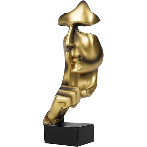 Vardagsrumsdekoration Modern Skulptur Guld, Vattentät, Stabil Placering Lämplig för att dekorera vardagsrum, bar, sovrum, kontor 27x10x10cm