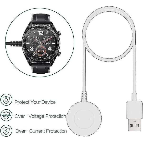 Watch Gt/ magic/gt 2 /gt Aktiv trådlös magnetladdare, Byt ut laddningskabelfästet på Huawei Gt/gt 2 /gt Active Smartwatch Vit WHITE