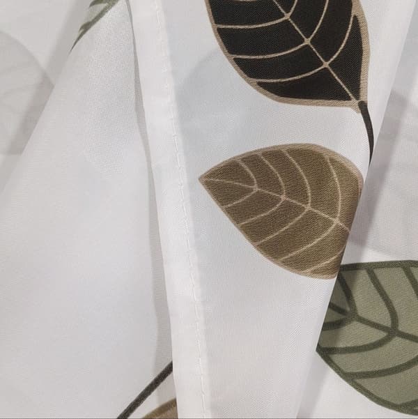 100x180cm Duschdraperi Vattentät Mögelbeständig & Mögelresistent Blad Badrumsdraperier med 12 krokar