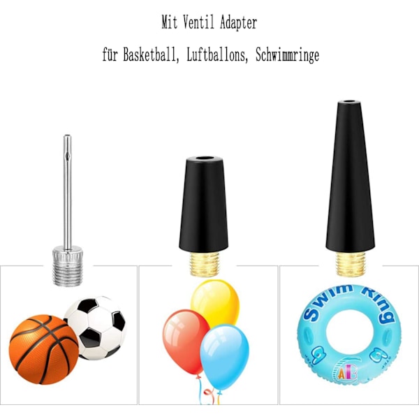 Sykkelpumpeadapter Sykkelventiladapter (DV/AV/SV) Sykkelpumpeadapter Kompressor Ballpumpe Nåladapter Sykkelpumpe Fotpumpe Luftpumpe