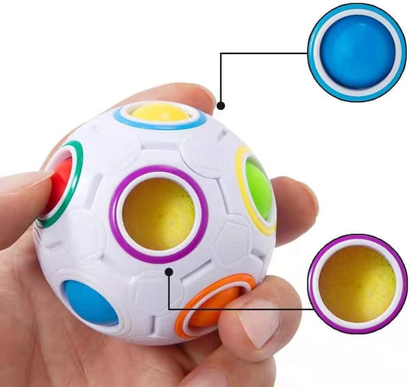 White Magic Rainbow Ball, Farvematchende Spil, Sjovt Fidget Legetøjs Puslespil