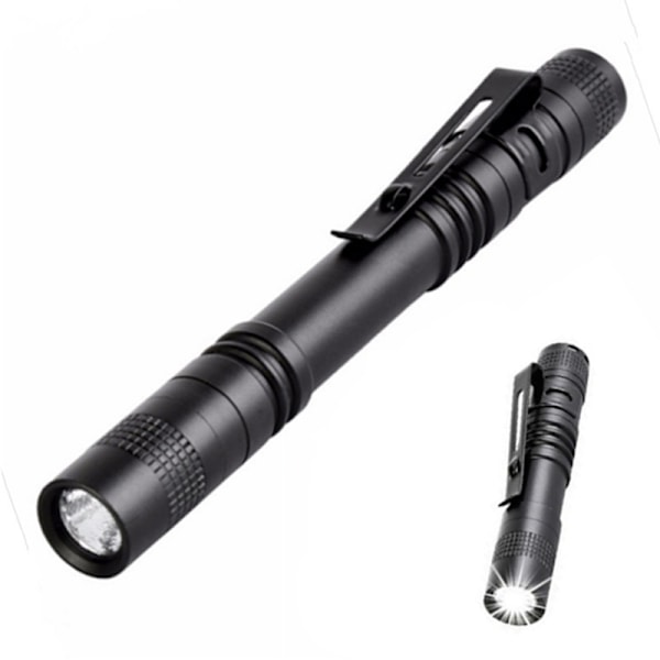 LE Pocket Pen Torch Light Lommelygte C120, Lille, Mini, Stylus Pen Light med Klips, AAA Batteridrevet [Ikke Inkluderet], Perfekt Lommelygte til Inspektion, Arbejde,