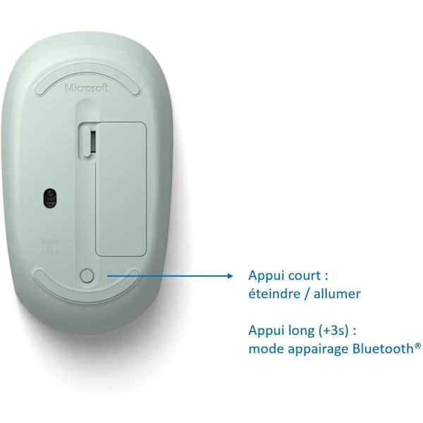 Bluetooth Mus - Bluetooth Mus for PC, Laptop, Kompatibel med Windows, Mac, Chrome OS Komfortabel, Portabel, 2,4 GHz - Mint