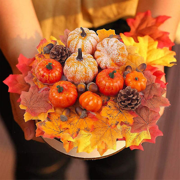 Höstdekorationer Halloween-dekorationer Pumpadekorationer Diy höstdekor för girlang 86PCS