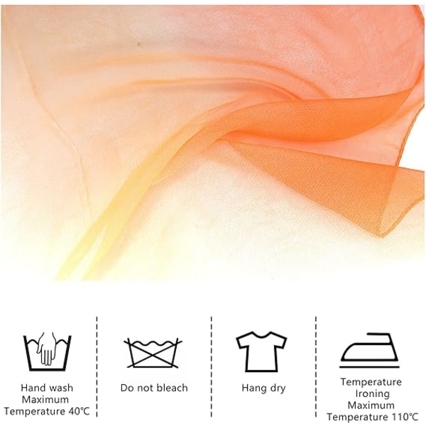 Blød Gradient Farve Dame Tørklæde 175 * 75cm | (Orange) - Dame Tørklæde Letvægts, Tørklæde Blødt Letvægts Sjal Mode Elegant Dame Tørklæde Gave