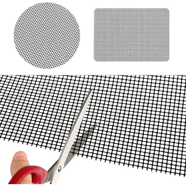 Grillmatte, Grillnett, Gjenbrukbar og Klippbar Grillmatte, Non-Stick Glassfiber Grillnett Grillmatte for Utendørs - 40x33cm