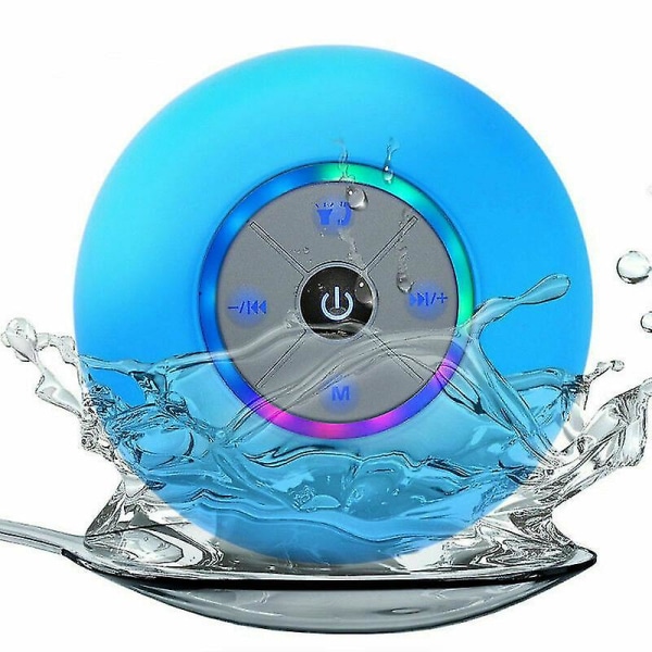 Vattentät Led Bluetooth Trådlös Högtalare Dusch Bärbar För Samsung Iphone Lg Blue