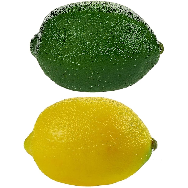Simuleret Citron Dekoration (4 stk) green