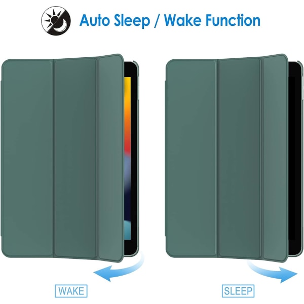 Case för iPad 10,2-tum (2021/2020/2019 modell, 9/8/7 generation), Auto Wake/Sleep Cover (Misty Blue)