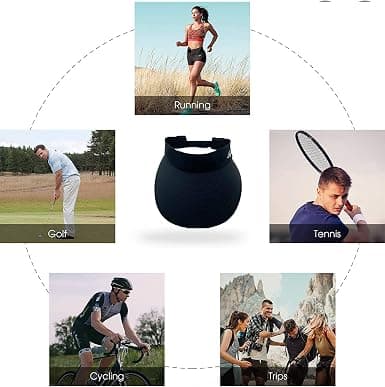 Dame Capeline Hat, 2 i 1 Bredskygget Foldbar Solbeskyttelsesvisir til Kvinder, Foldbar Golfhat