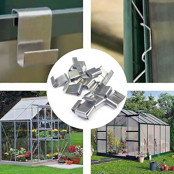 Have Drivhus Glas Rustfrit Stål W Z Type Clips Z(100pcs)