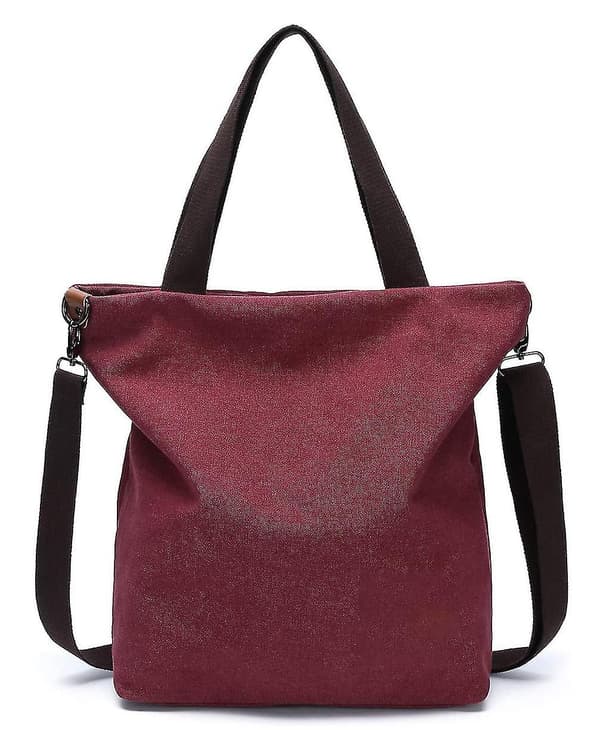 Dame Canvas Håndveske Casual Multifunksjonell For Daglig Bruk Red