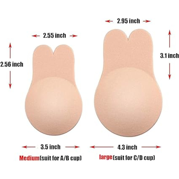 2 Paria Tarra Rintaliivit, Rintojen Nostoteippi, Näkymättömät Silikoniset Uudelleenkäytettävät Nännien Suojukset Beige