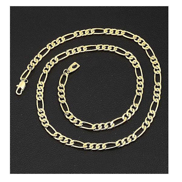 Miesten kaulakoru Muoti Miesten Ketjukaulakoru Miesten Ketjut 18k Kultakorut 76cm