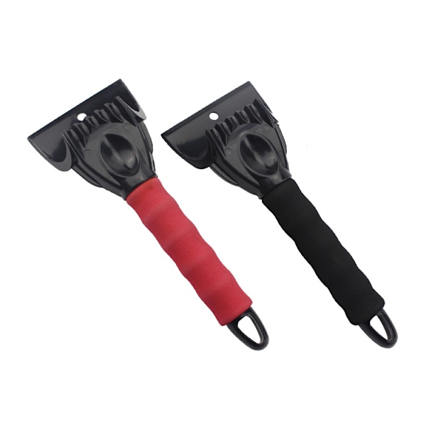 Svart+Rød Isskrape, Frostskrape Plastskrape med Sklisikkert Håndtak Multifunksjonelt Verktøy Spade Design Snøskuffe for Bil