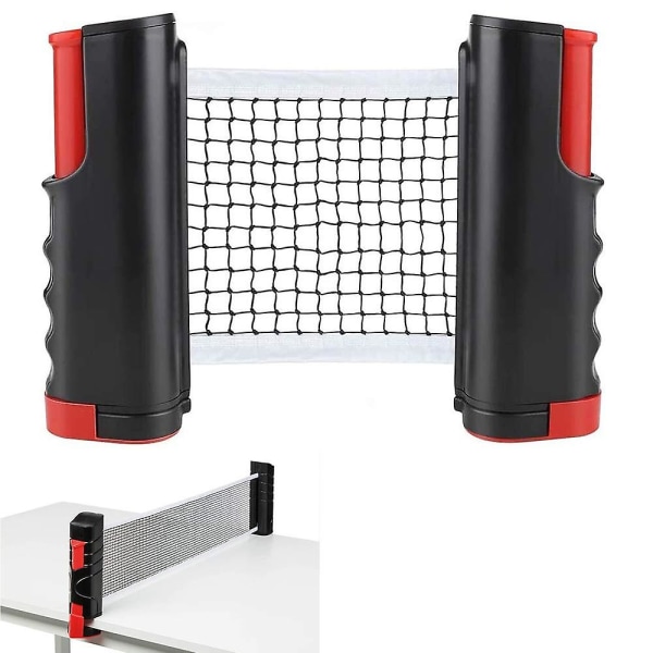 Uttrekkbart Ping Pong Nett Bærbart Bordtennis Nettstativ Perfekt For Ping Pong Bord Kontorpult Hjemme Black