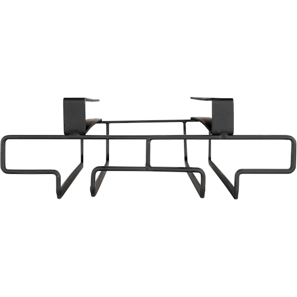 Svart set med 2 glashyllor för hylla - Köksmodul för 6 koppar, Metall, 22 x 7,5 x 26 cm