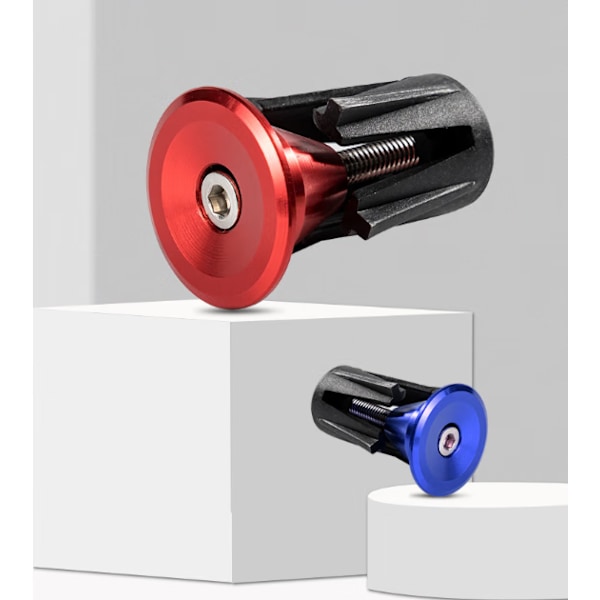 Svarte 2 Par Sykkelplugghetter i Aluminiumslegering, Sykkelstyre Endehetter/Sykkelplugghetter, Universelt Sykkelstyretilbehør