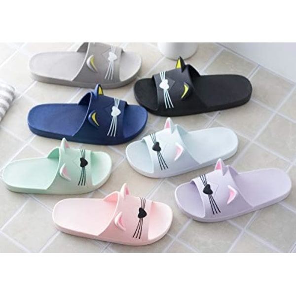 Vita hemmatofflor för barn och vuxna pojke flicka flip flops sommarslippers badskor dam herr poolstrandsandaler 40-41EU