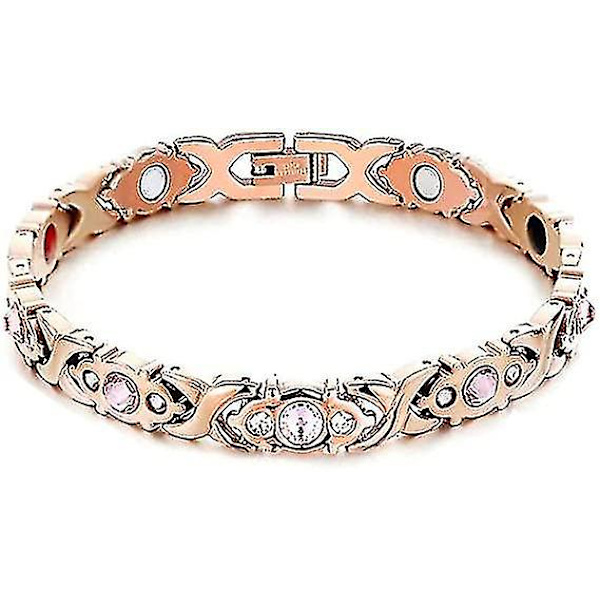 Magnetisk Terapi Menopause Lindrende Armbånd Til Kvinder Rose Gold