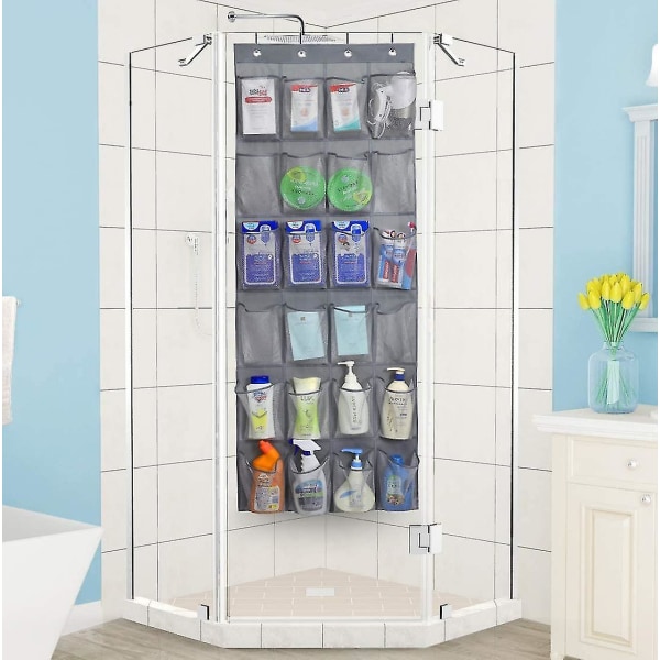 Hængende Skoorganiser Over Døren Skoholder 28 Store Mesh Lommer Skohylde Gray
