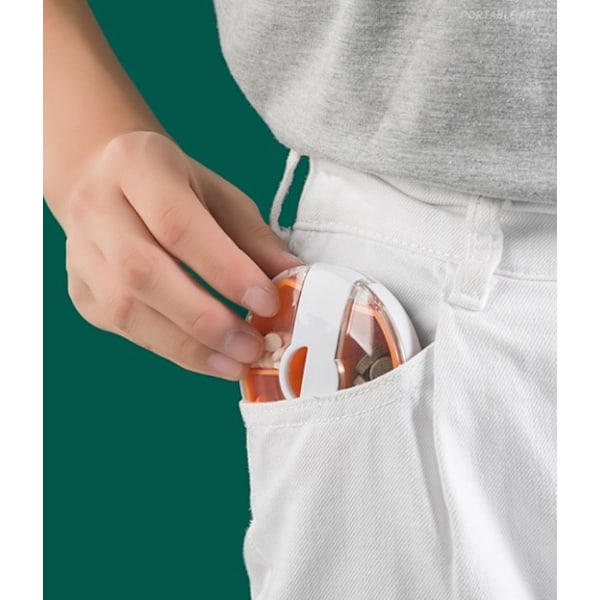 Orange Hvid Pilledeler Plastik Rund Pilleklipper Pilledeler Pilleklipper