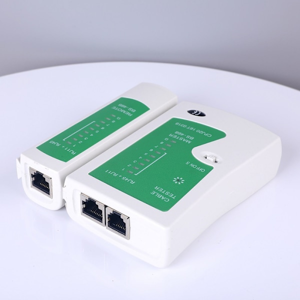 1 stk. Nettverkskabeltester Hvit ISDN Nettverkskabeltester Patch Cord Tester