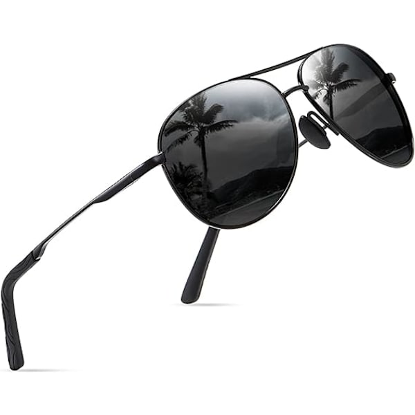 Sun Men Pilot Polarized Solglasögon för Män och Kvinnor Skydd Klassisk Stil Ultralätta Glasögon Anti-Glare Linser Körning Fiske Sport med Sol Gl