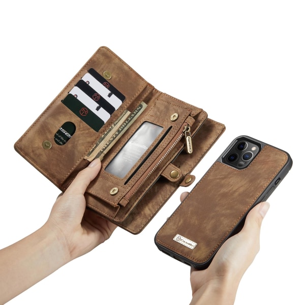 iPhone 12 Pro Max CaseMe Plånbok Magnet splittläder  Coffee Brun