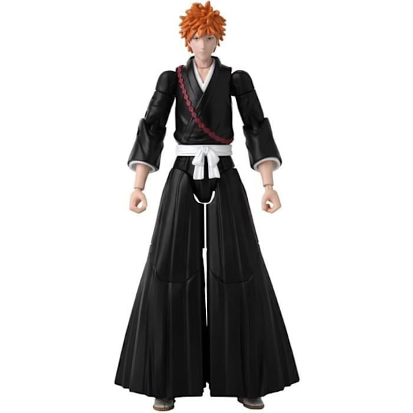 Anime Heroes -hahmo 17 cm - Kurosaki Ichigo - Valkaisuaine - BANDAI Svart