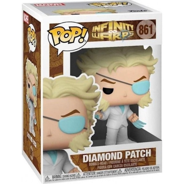 POP Marvel Infinity Warps Diamond Patch Figur - FUNKO - 9 cm - Sort - Marvel - Pop! svart