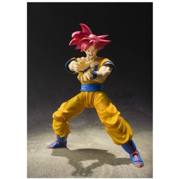 Bandai - Action Figure DBZ - Son Goku Super Saiyan God Red Hair SH Figuarts 14cm
