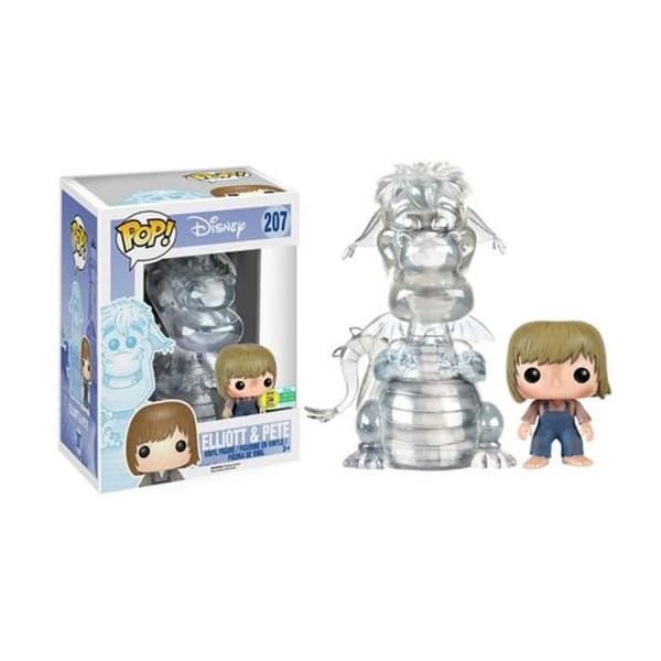 Disney Peter & Elliot Figur - Elliot Clear & Pete Variant Eksklusiv Pop 15cm