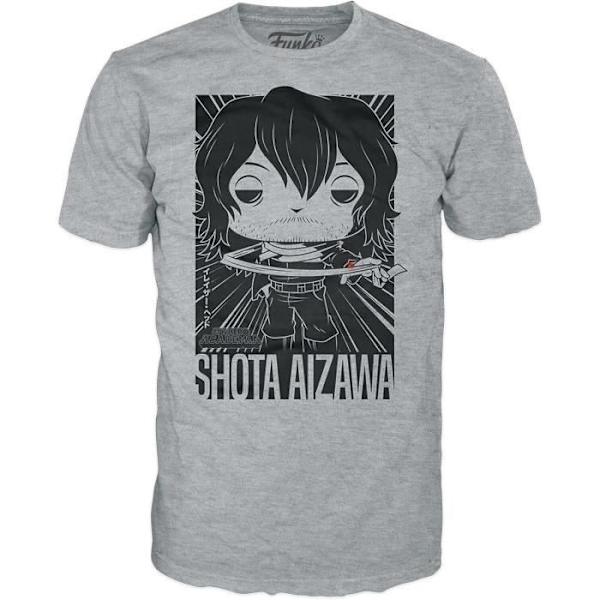 Funko pop! & Tee: My Hero Academia - Shota Aizawa - Samler T-shirt og vinylfigur Svart