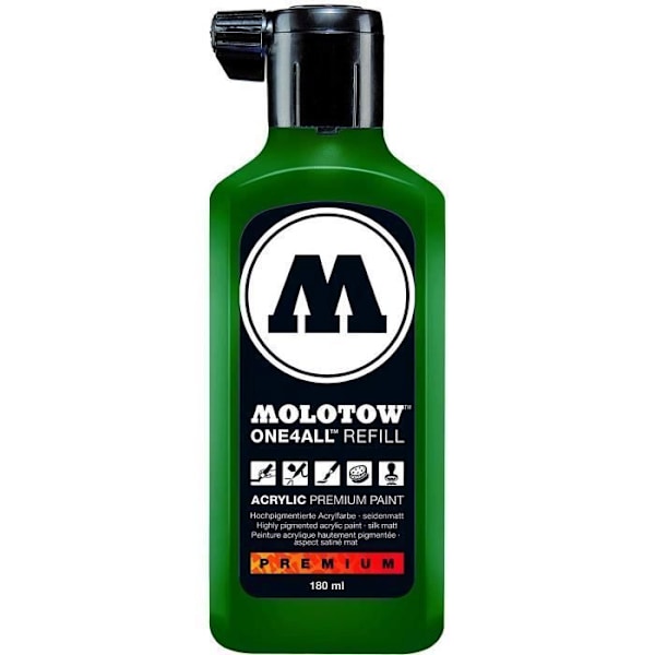 Maalitäyttö - Molotow - One4All - 180 ml - Vihreä - Nopeasti kuivuva Grön