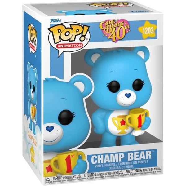 Funko Pop! Animation: Care Bears 40-årsjubileum - Champ Bear - Vit - Leksak - Vuxen - Care Bears
