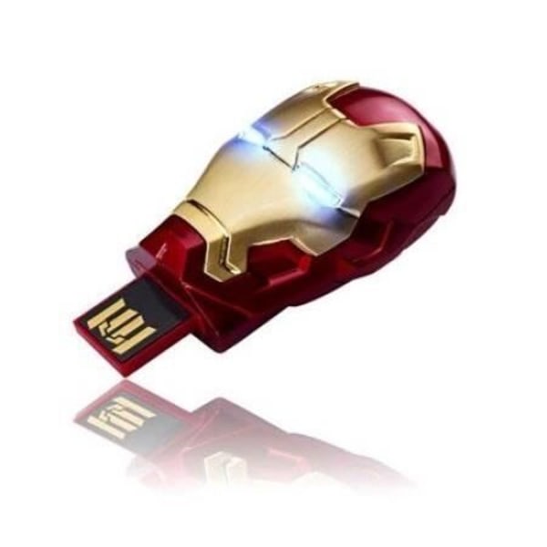 USB-nyckel - IRON MAN - Mark 42 - Infällbar 8GB - Hjälmdesign - Superhjälte