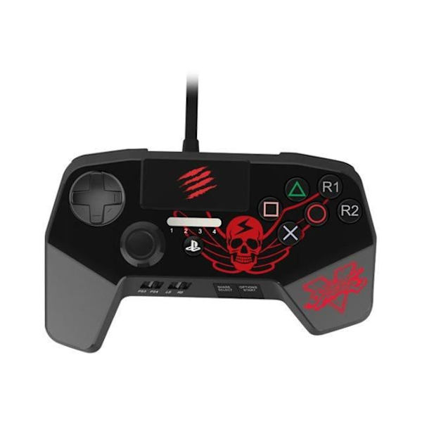 Mad Catz Street Fighter V Fight Pad Pro Gamepad 6 painiketta langallisesti mustalla PC:lle, Sony PlayStation 3:lle, Sony PlayStation 4:lle