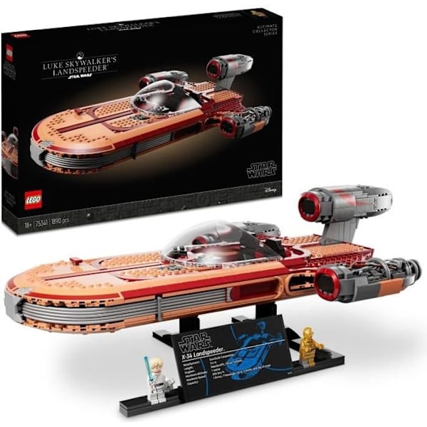 LEGO® Star Wars™ 75341 Luke Skywalker's Landspeeder™, Rumskibsmodelsæt, Voksne, Ultimate Collector Series Grå och orange