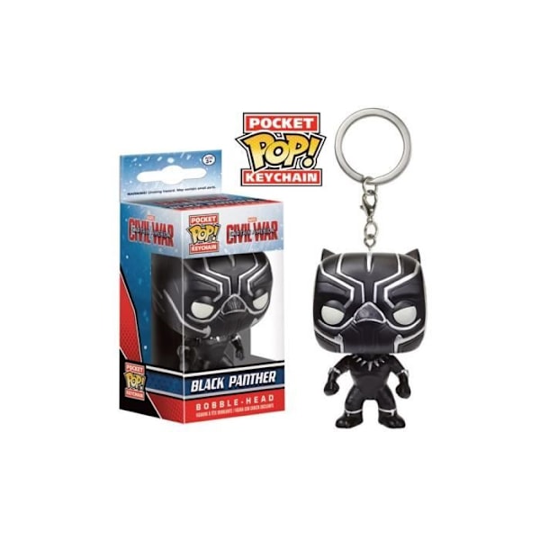 Funko Nyckelring - Captain America Civil War - Black Panther - 4cm