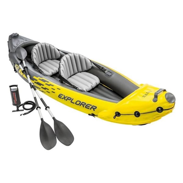 2-paikkainen kanootti Explorer K2 - Intex Harmaa, Keltainen