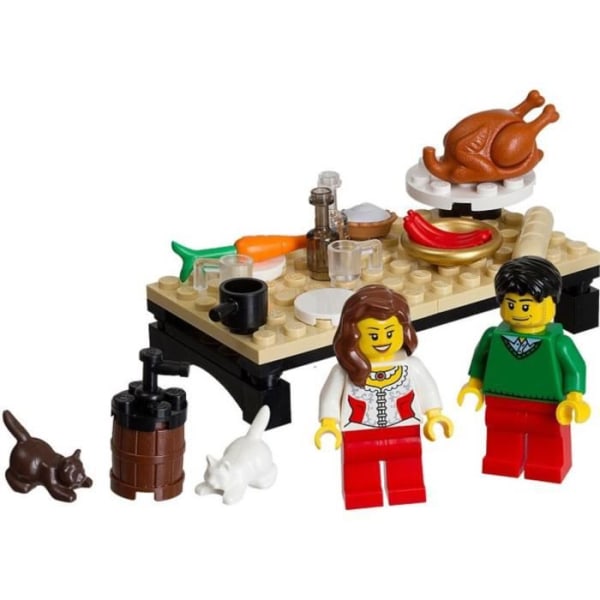 Polybag - LEGO - 40056 - 2 mini figurer - 46 dele - Eksklusiv Thanksgiving