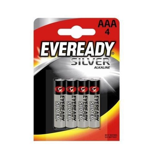 Energizer - AAA/R03 Everyday Silver - Alkaliska batterier (paket med 4)
