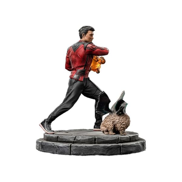 Statue - Iron Studios - Shang-Chi & Morris - Limited Edition - 1/10 - Polystone Rød Sort