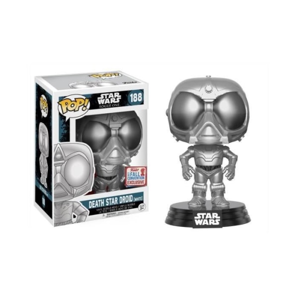 Funko - Star Wars Rogue One Figure - Death Star Droid White Chrome Exclu Pop 10cm